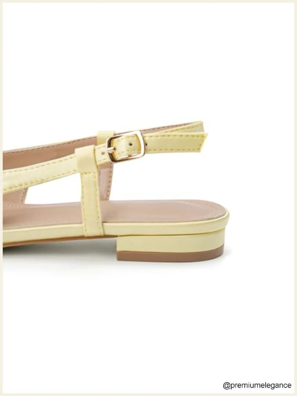 Square Toe Bow Knit Dressy Ballet Flats with Ankle Buckles Slingback